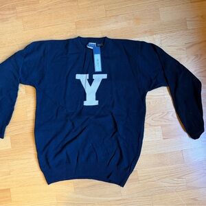 Woolrich Men's Dark Blue Sweater with White 'Y'